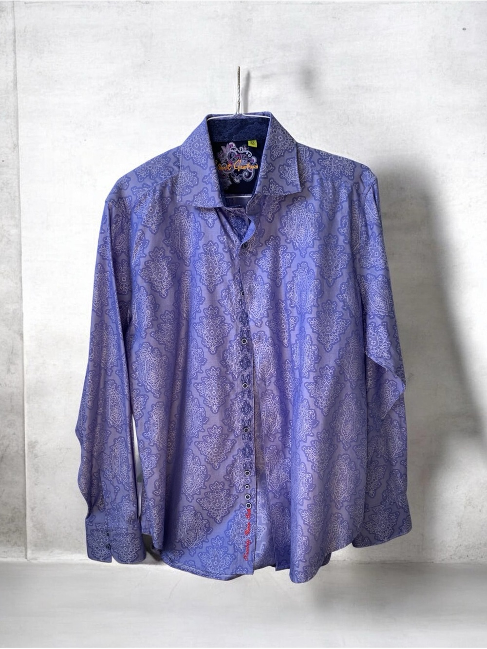 Robert Graham Purple Paisley Long-Sleeve Dress Shirt